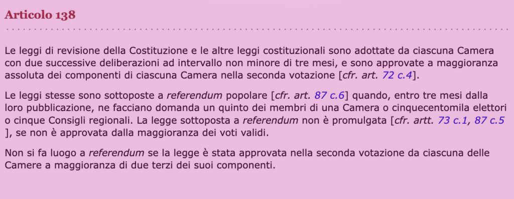 Tre cose su ’sto referendum
